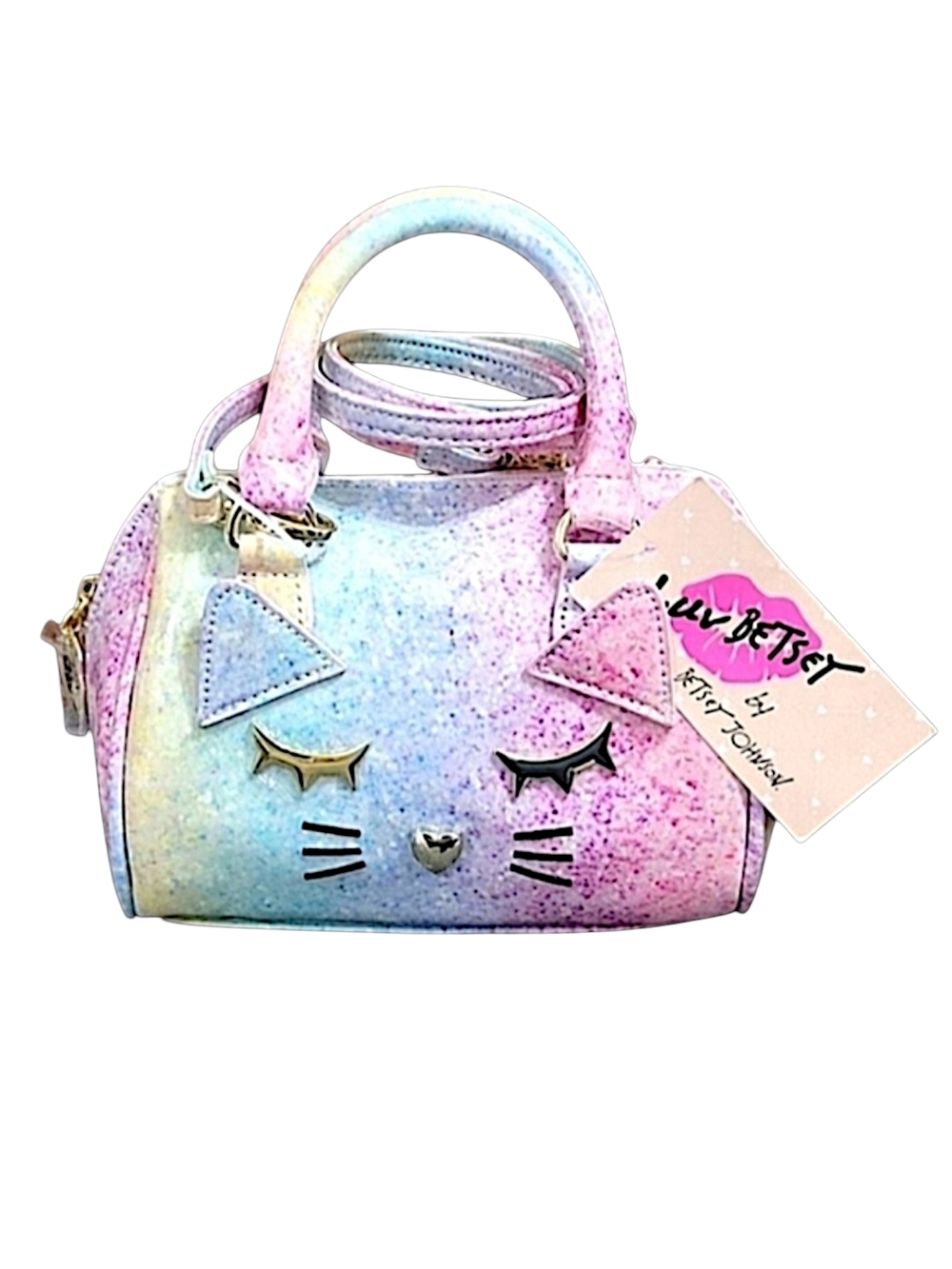 Betsey Johnson Pastel Cat Mini Satchel Bag - Multicolor